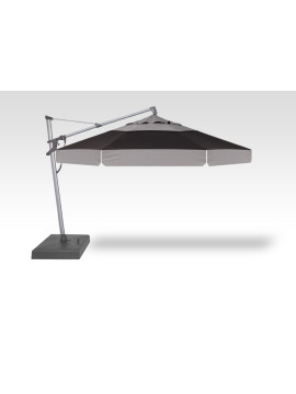 13' AKZP CANTILEVER UMBRELLA BLACK FRAME W/ #4820 BOULDER CANOPY /#4808 VALENCE