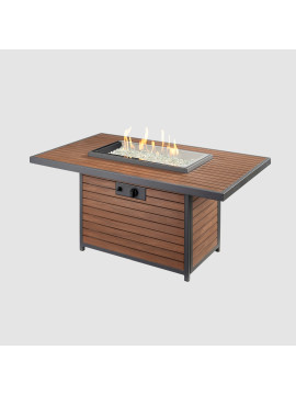 Kenwood Rectangular Chat Height Gas Firepit Table