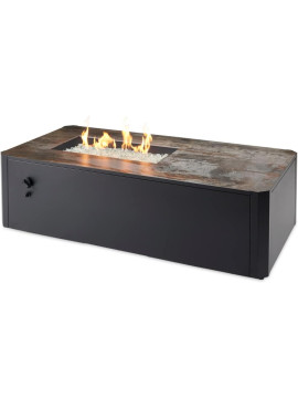 Kinney Rectangular Chat Height Gas Firepit Table