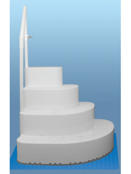 Wedding Cake Style Deck to Pool Entry Steps