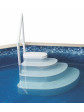 Wedding Cake Style Deck to Pool Entry Steps